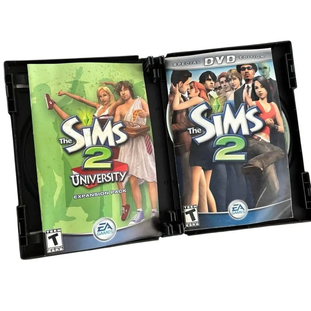 Sims 2 & Sims 2 University Expansion Pack PC CD-ROM